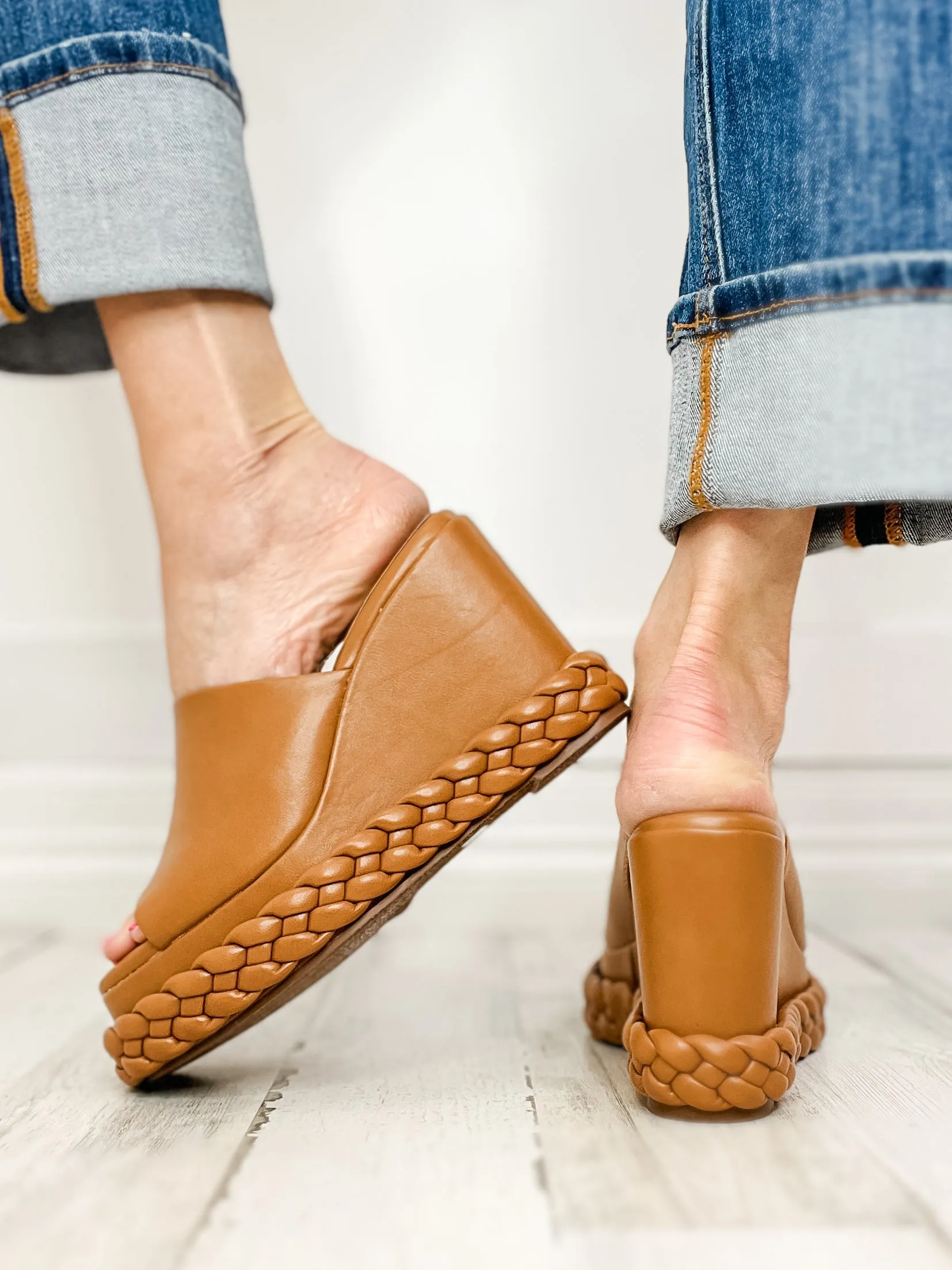 Corkys Resting Beach Face Wedge Sandals in Tan