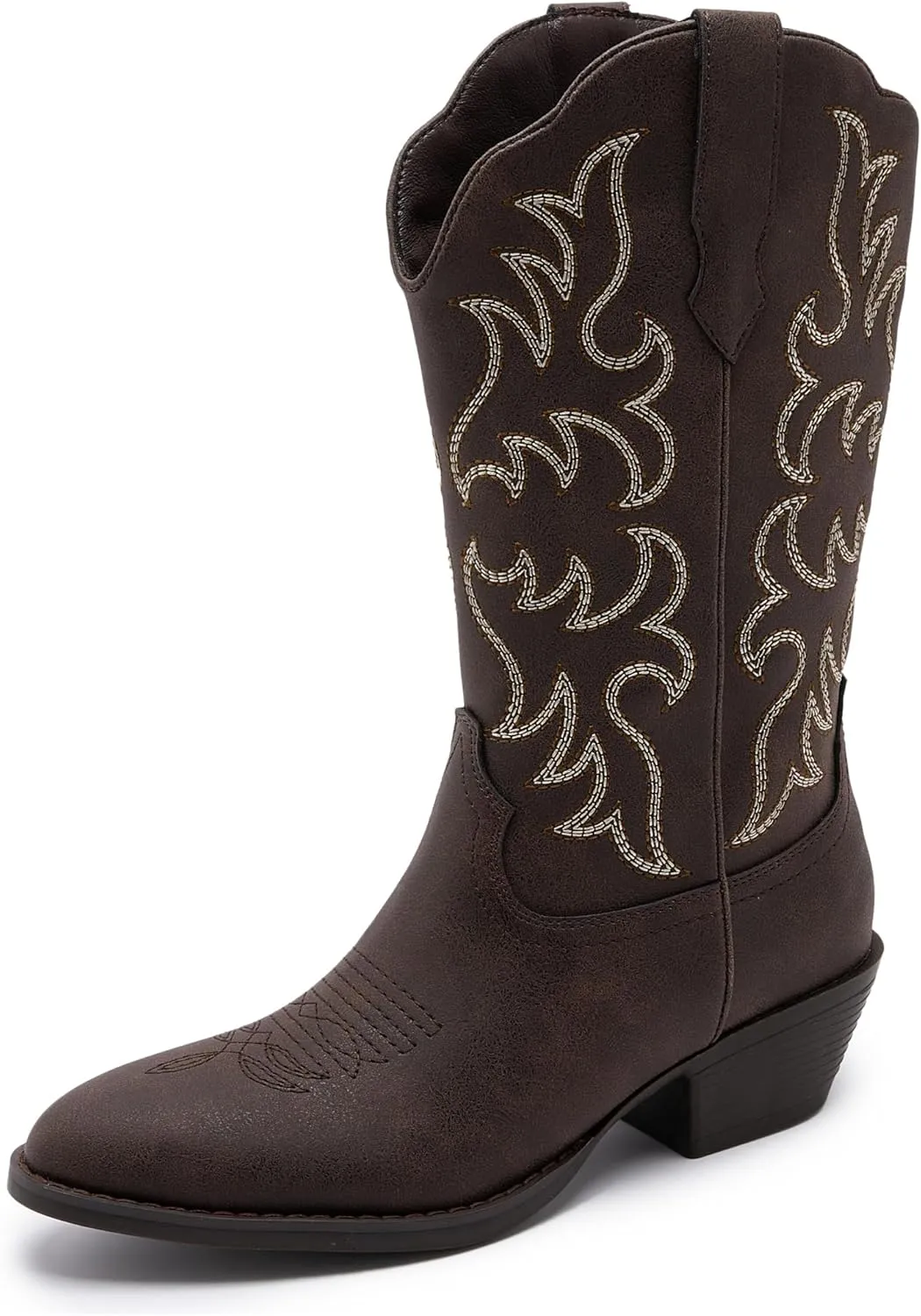 Cowboy Boots for Women - Classic Embroidery Traditional Style Cowgirl Boots, Comfortable Western Boots