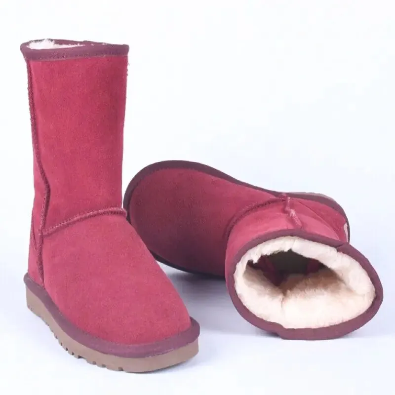 Cozy Winter Boots - Authentic Cowhide, Waterproof Protection, Superior Insulation