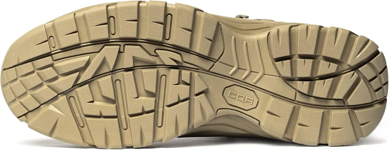 CQR Men's Military Tactical Boots, Lightweight 6 Inches Combat Boots, Durable EDC Outdoor Work Boots
