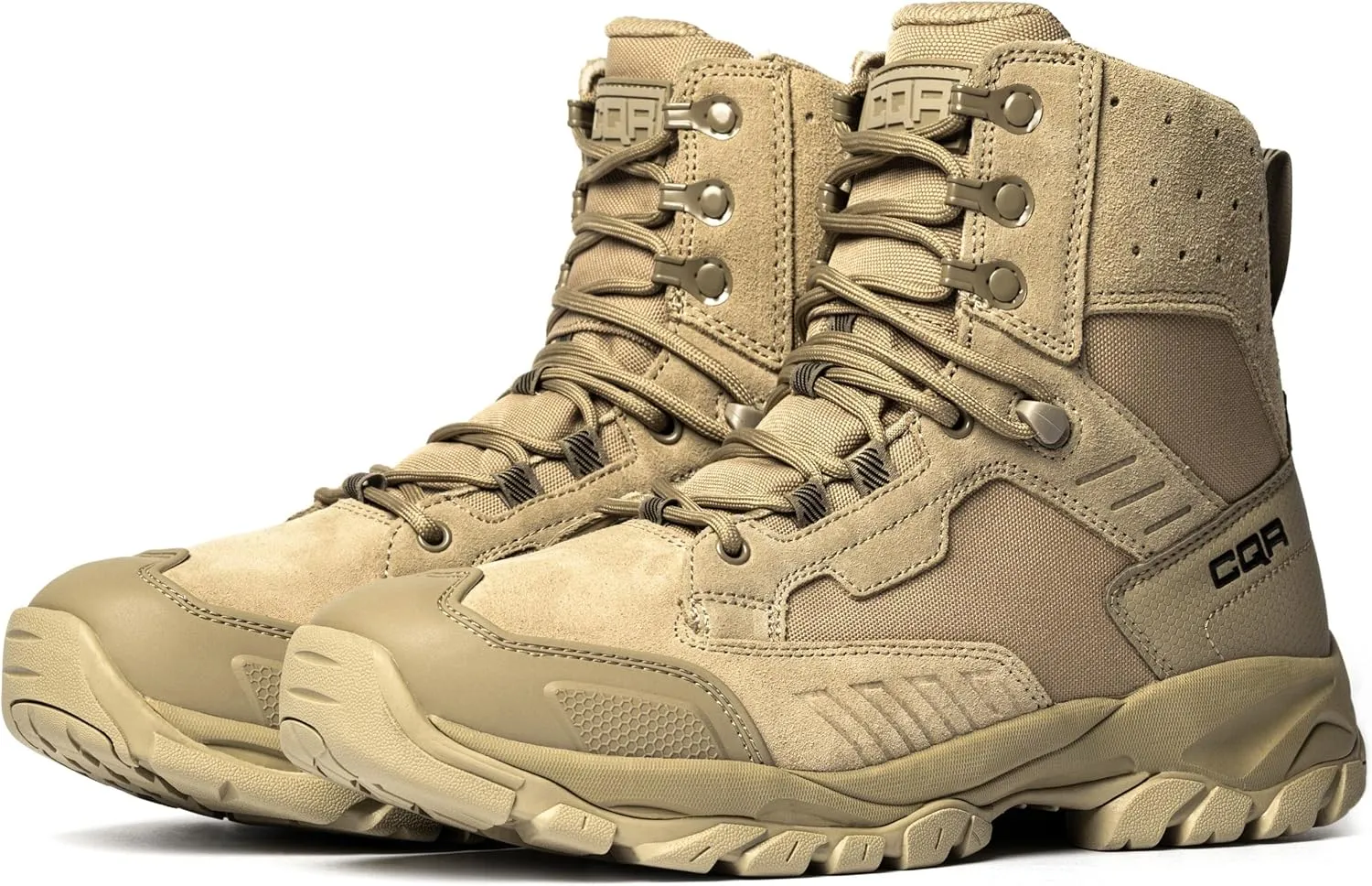 CQR Men's Military Tactical Boots, Lightweight 6 Inches Combat Boots, Durable EDC Outdoor Work Boots