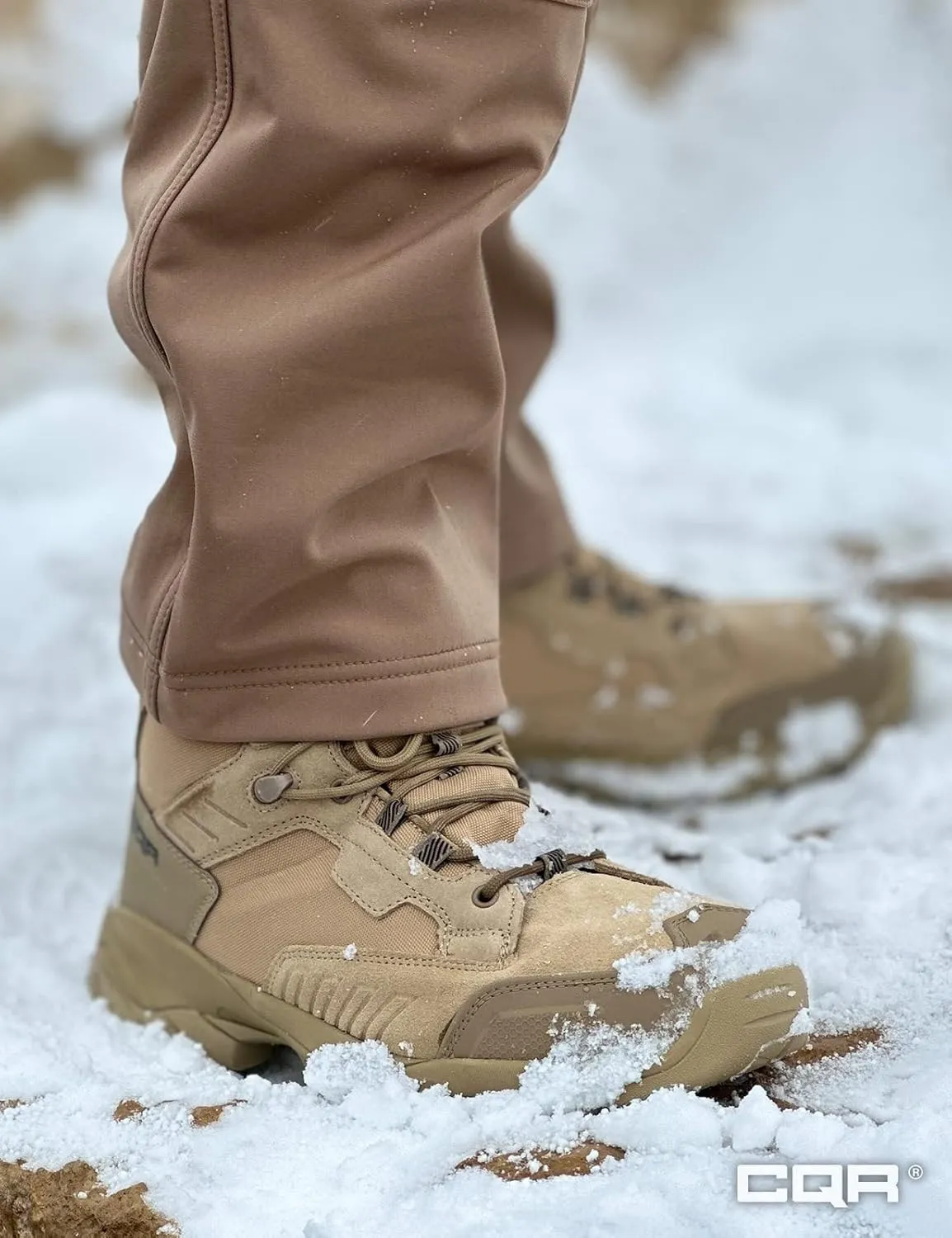 CQR Men's Military Tactical Boots, Lightweight 6 Inches Combat Boots, Durable EDC Outdoor Work Boots