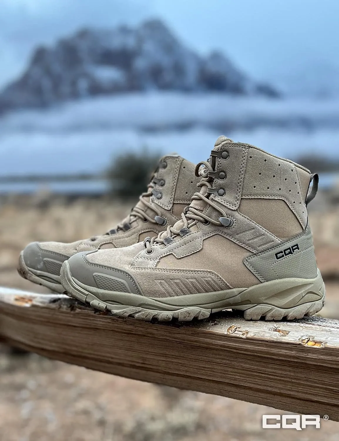 CQR Men's Military Tactical Boots, Lightweight 6 Inches Combat Boots, Durable EDC Outdoor Work Boots