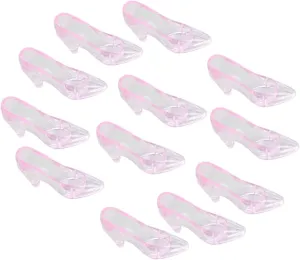 Crystal High Heels Shoes Set 12pcs Mini Plastic Slipper Decor for Baby Shower