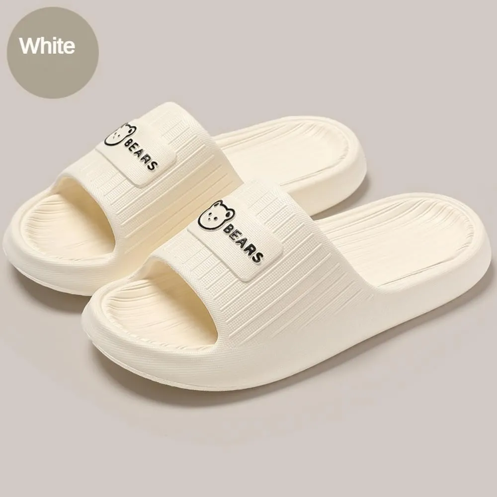 Cute Bear Slippers for Women Summer Feeling Soft Platform Non-Slip Sandals Antislip Indoor Outdoor Slippers Kawaii Gifts for Women Men