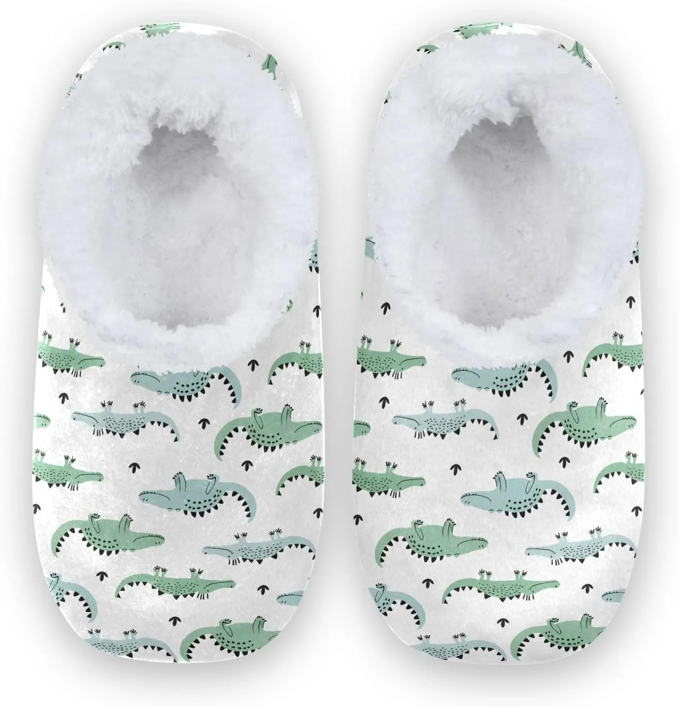 Cute Crocodiles House Slippers for Women Men Slipper Socks Lightweight House Shoes for Home Travel