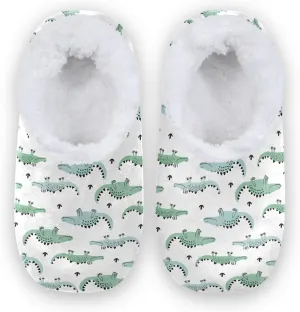 Cute Crocodiles House Slippers for Women Men Slipper Socks Lightweight House Shoes for Home Travel