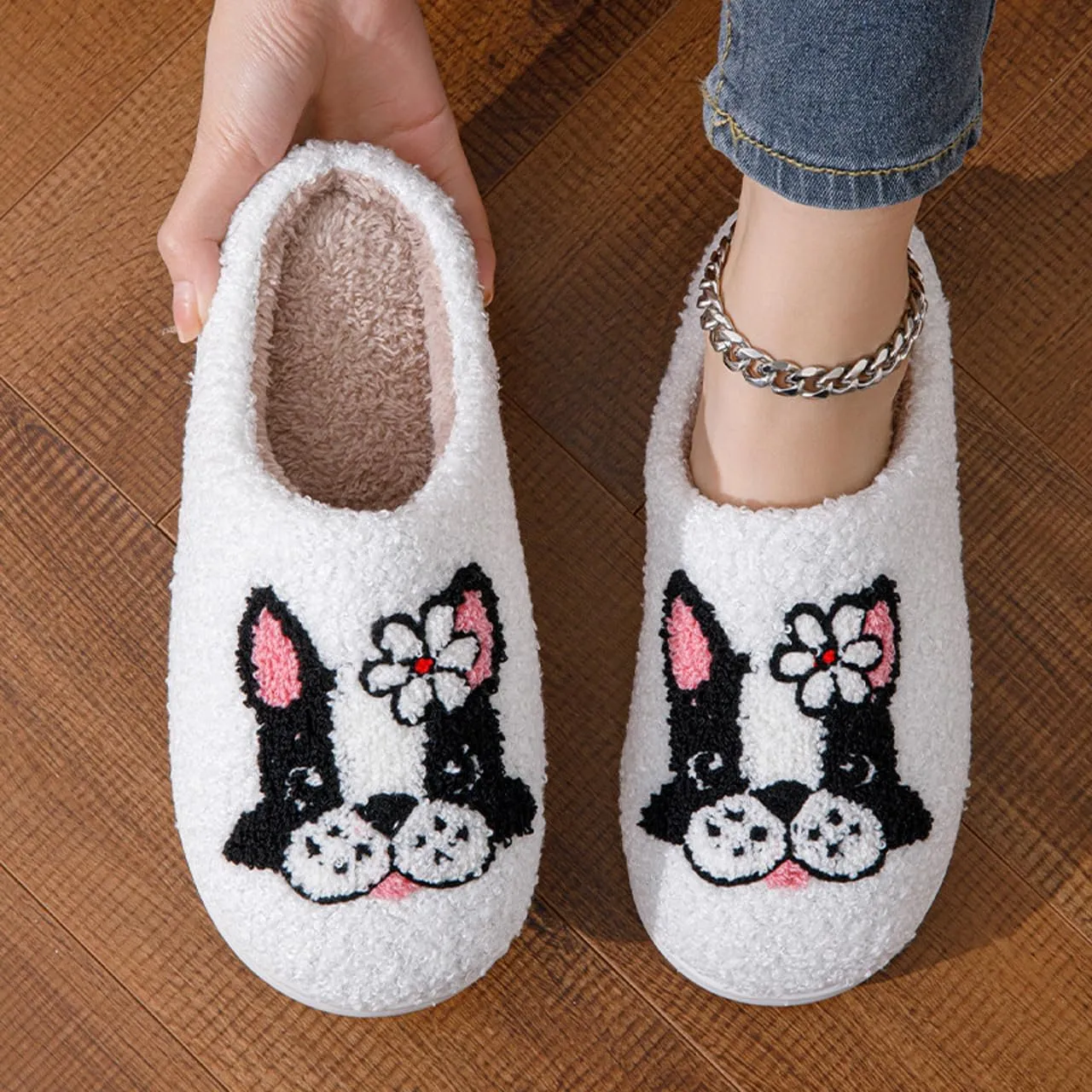 Dachshund Dog Slippers For Women Men Cute Animal Cartoon Ladybug Butterfly Cat Slippers Slides Memory Foam Slip On House Shoes