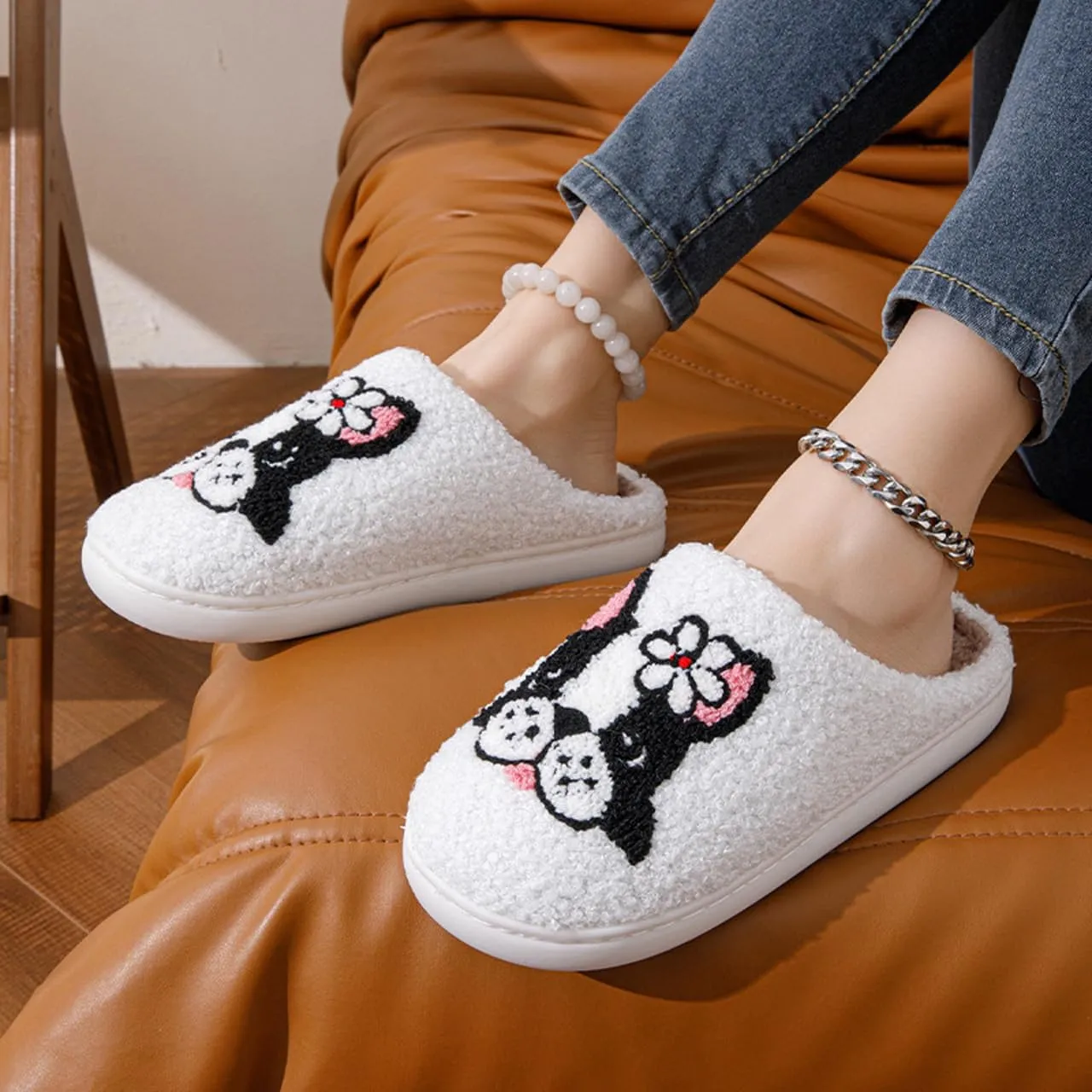 Dachshund Dog Slippers For Women Men Cute Animal Cartoon Ladybug Butterfly Cat Slippers Slides Memory Foam Slip On House Shoes