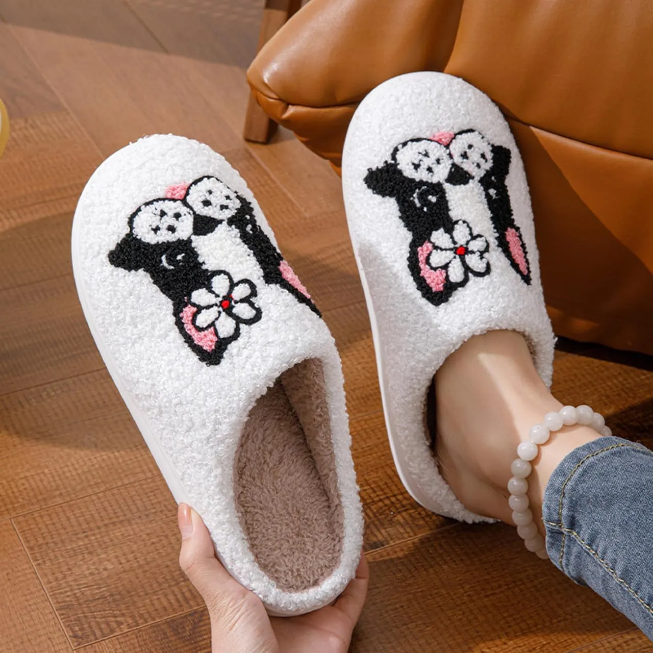 Dachshund Dog Slippers For Women Men Cute Animal Cartoon Ladybug Butterfly Cat Slippers Slides Memory Foam Slip On House Shoes
