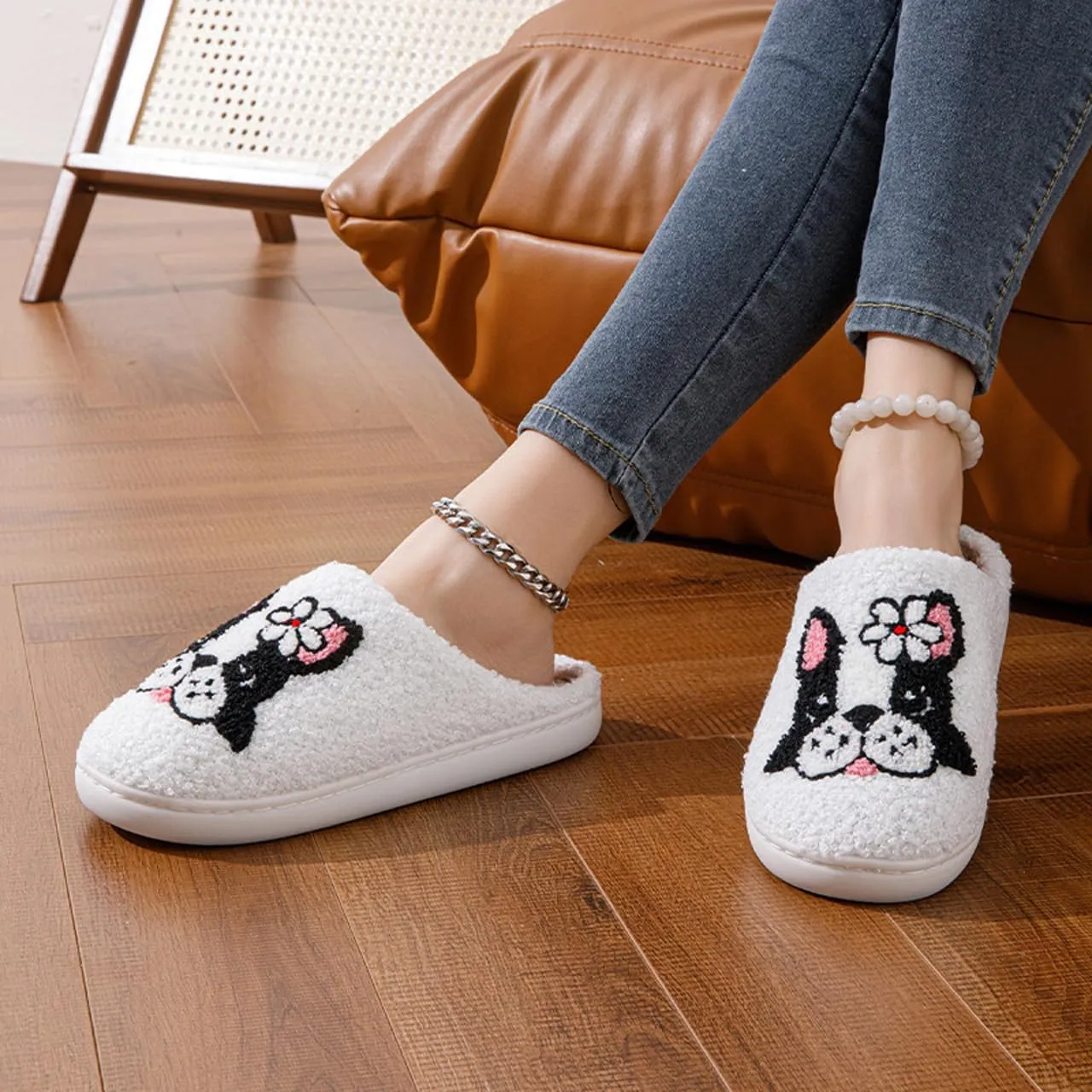 Dachshund Dog Slippers For Women Men Cute Animal Cartoon Ladybug Butterfly Cat Slippers Slides Memory Foam Slip On House Shoes
