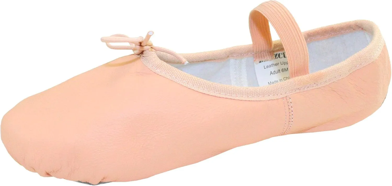 Danzcue Adult Full Sole Leather Ballet Slipper