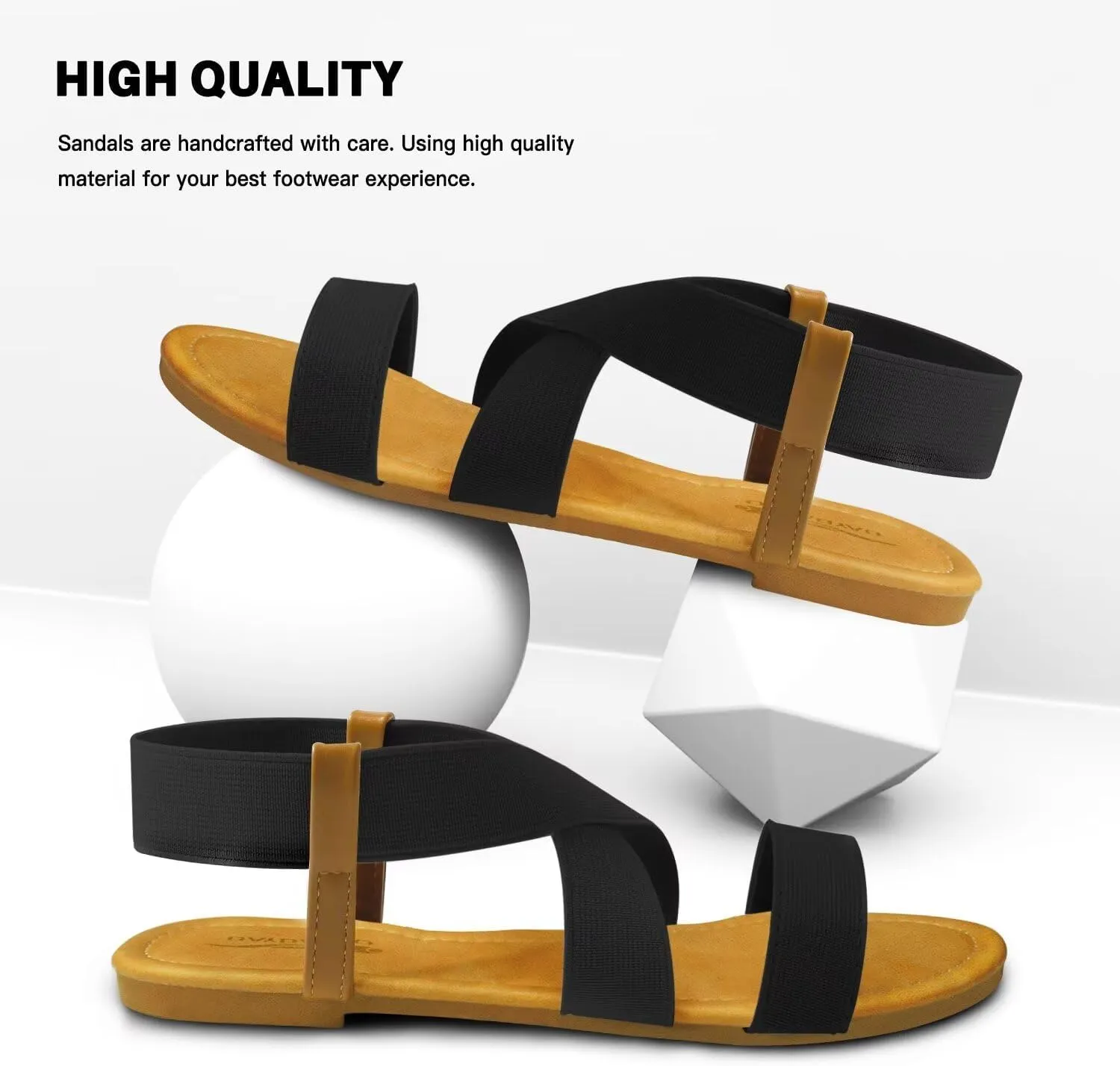 DAYDAYGO Women's Elastic Flat Sandals