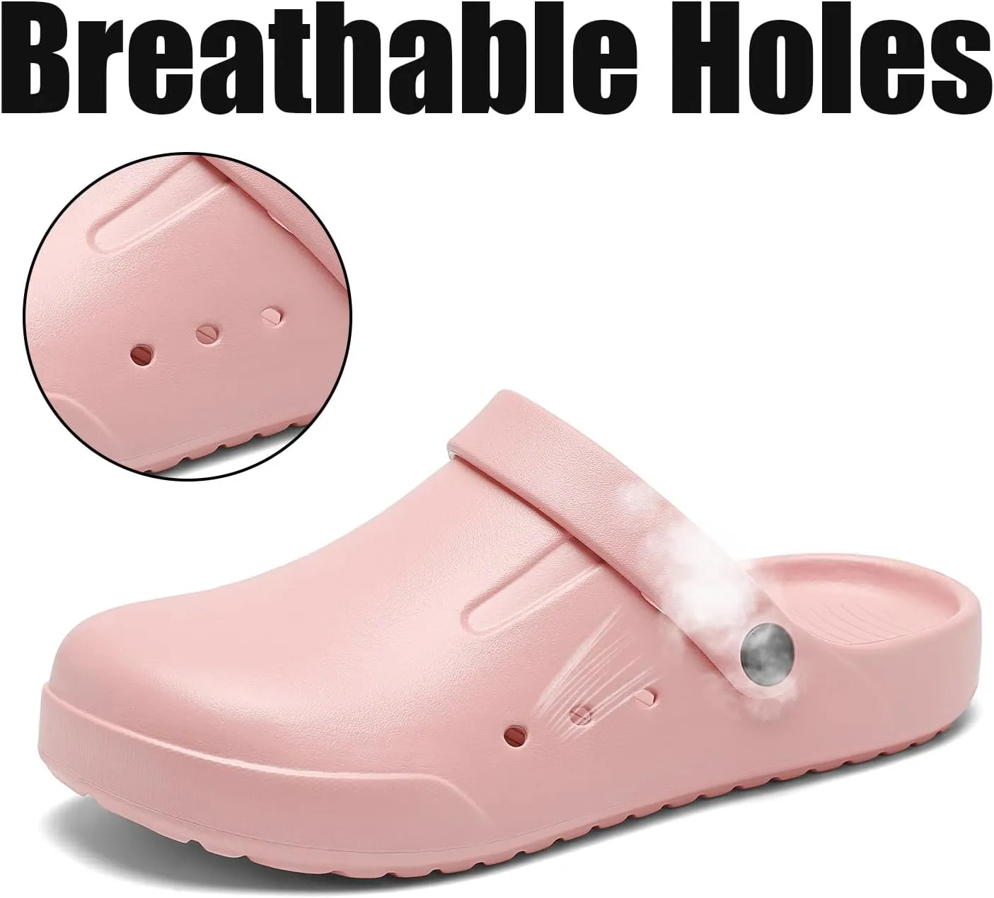 DAYUMKOU Clogs for Women Men Lightweight Slip-On Unisex Garden Shoes with Back Strap, Non-Slip for Work Nurses