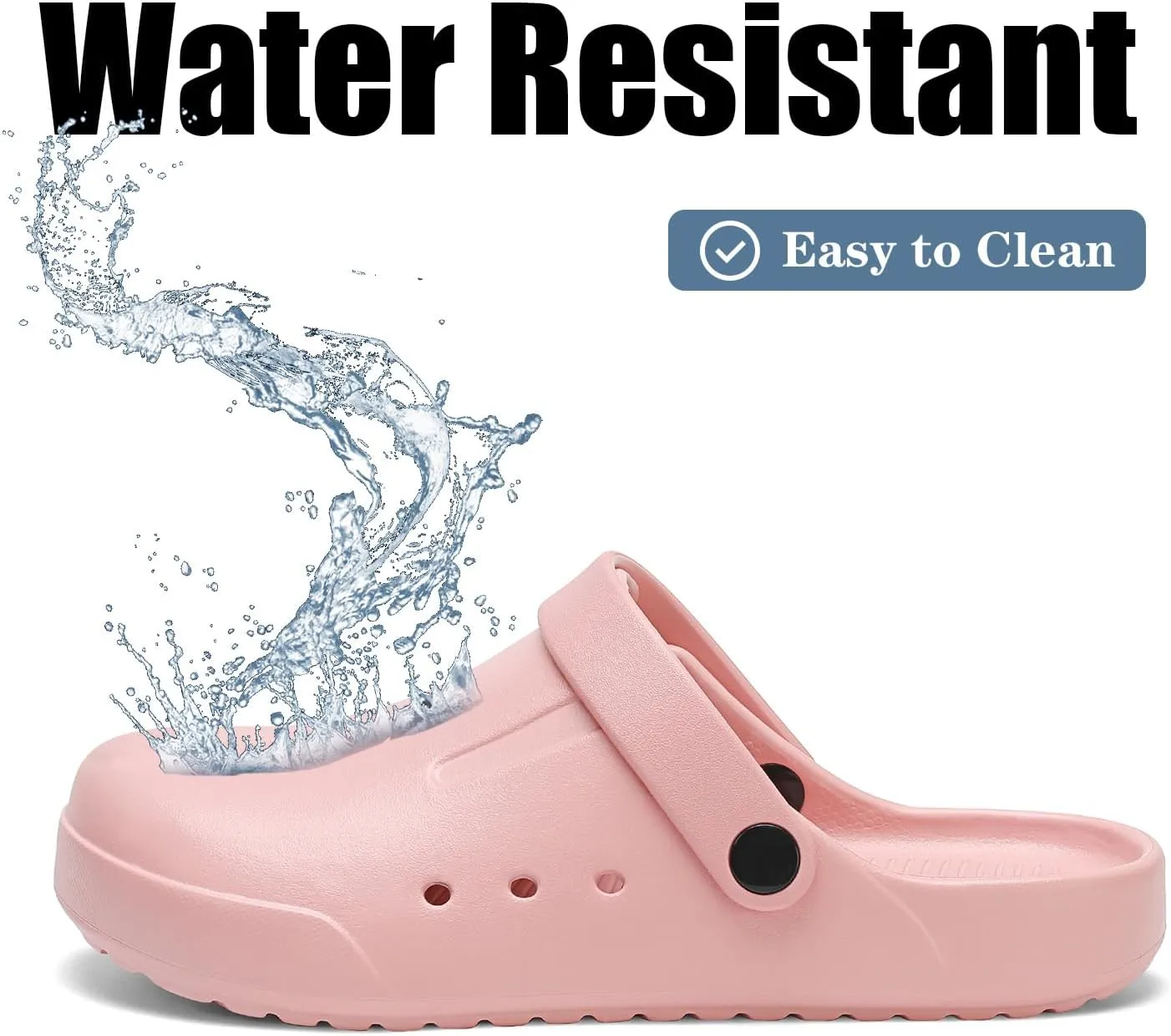 DAYUMKOU Clogs for Women Men Lightweight Slip-On Unisex Garden Shoes with Back Strap, Non-Slip for Work Nurses
