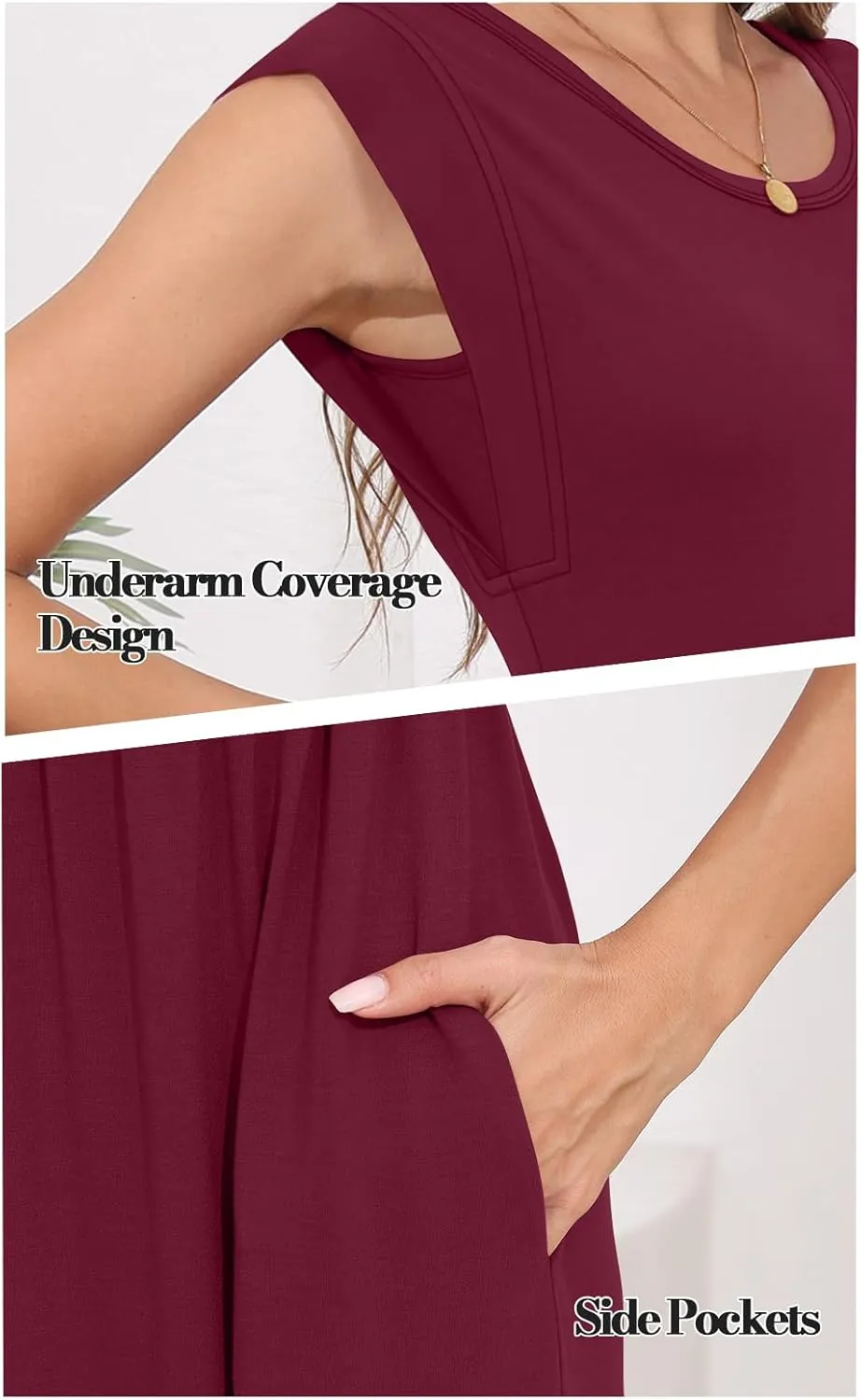 DB MOON Womens 2025 Maxi Dresses Empire Waist Long Summer Dress Casual Cap Short Sleeve Sundress with Pockets