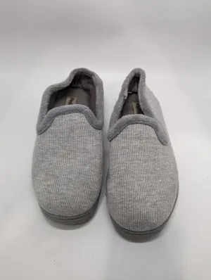 Dearfoams Grey Ribbed Slippers