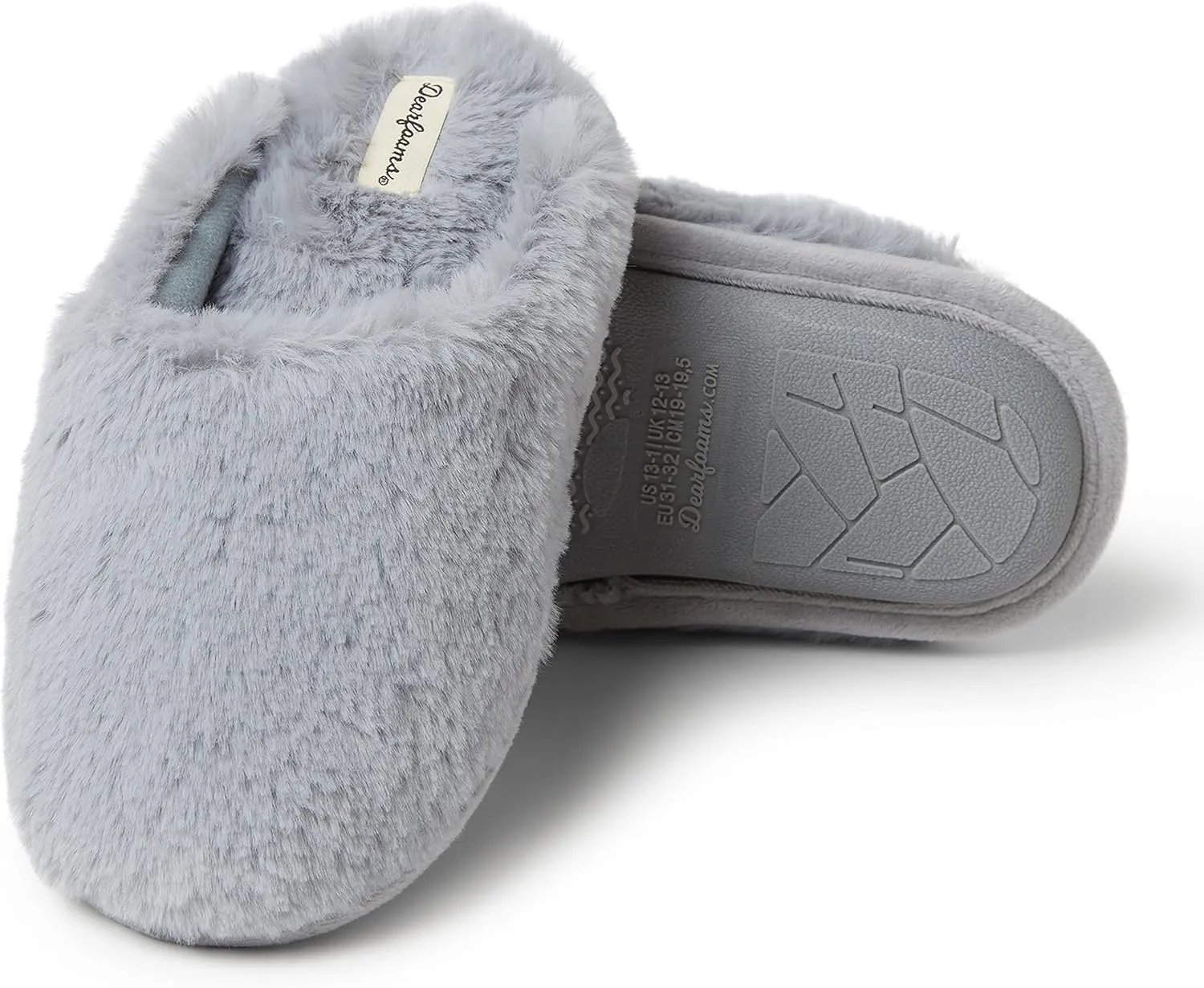 Dearfoams Kids' Washable Brin Pile Scuff Slipper