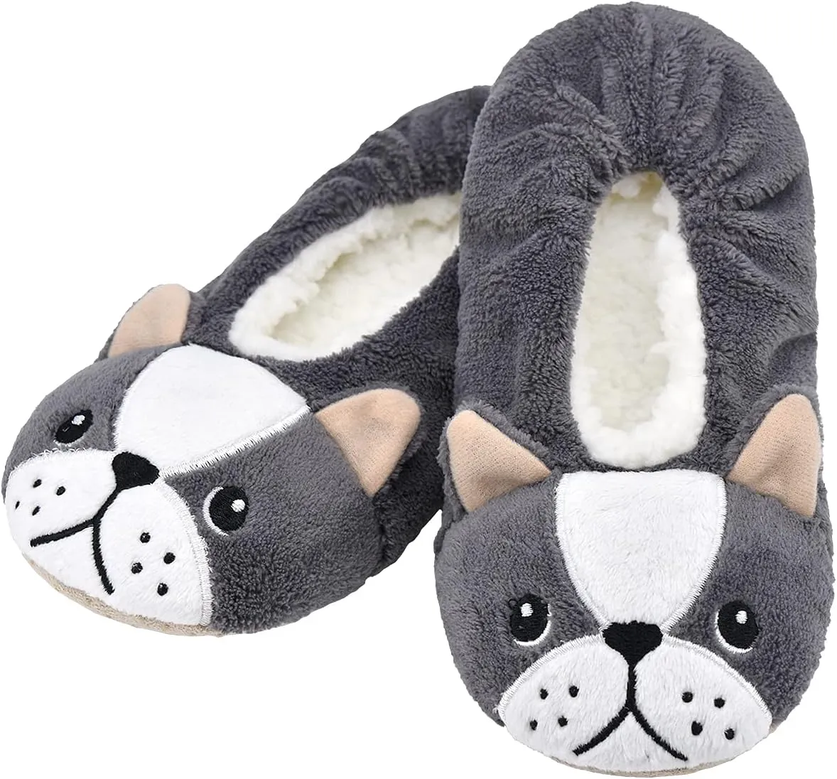 DICUIRD Kid's Animal Slipper Socks, Cartoon Cozy Fleece Indoor Kids Slipper, Fluzzy Warm Bedroom Shoes