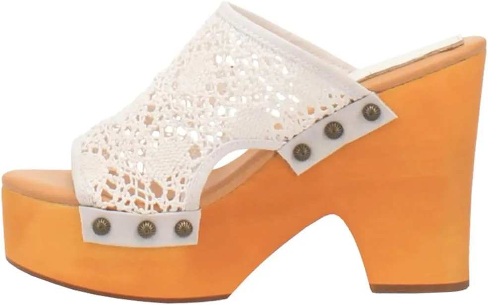 Dingo Womens Crafty Studded Platform Casual Sandals Casual High Heel 3" & Up - Pink