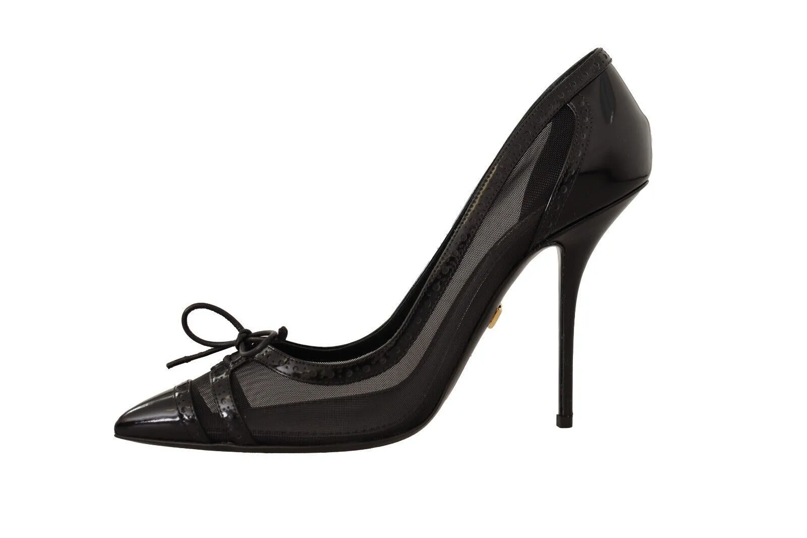Dolce & Gabbana Patent Leather Bow Pumps Black LA9651