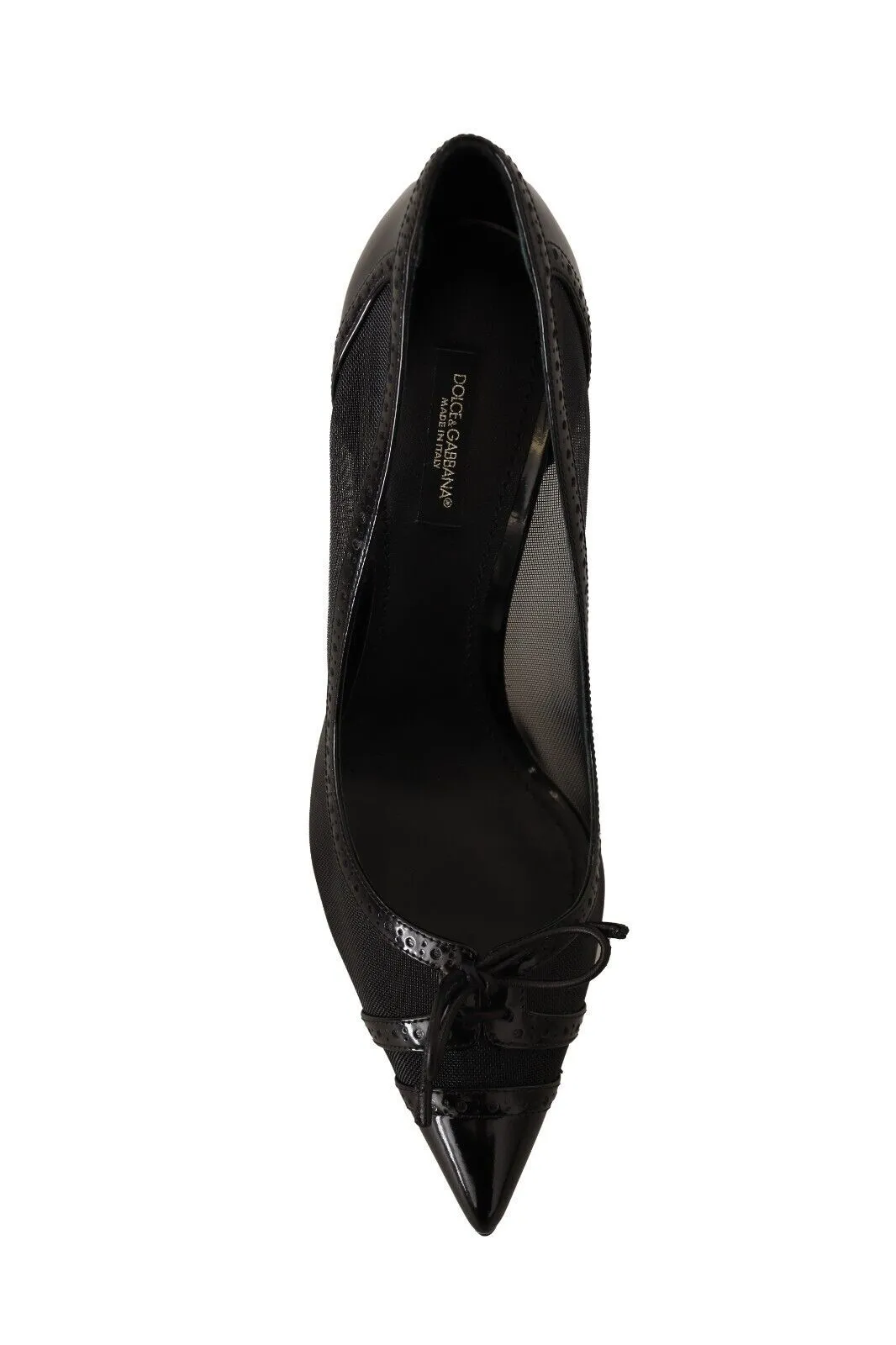 Dolce & Gabbana Patent Leather Bow Pumps Black LA9651
