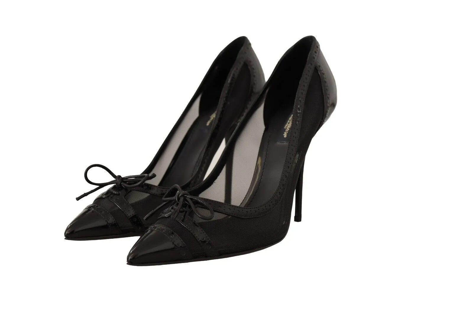 Dolce & Gabbana Patent Leather Bow Pumps Black LA9651