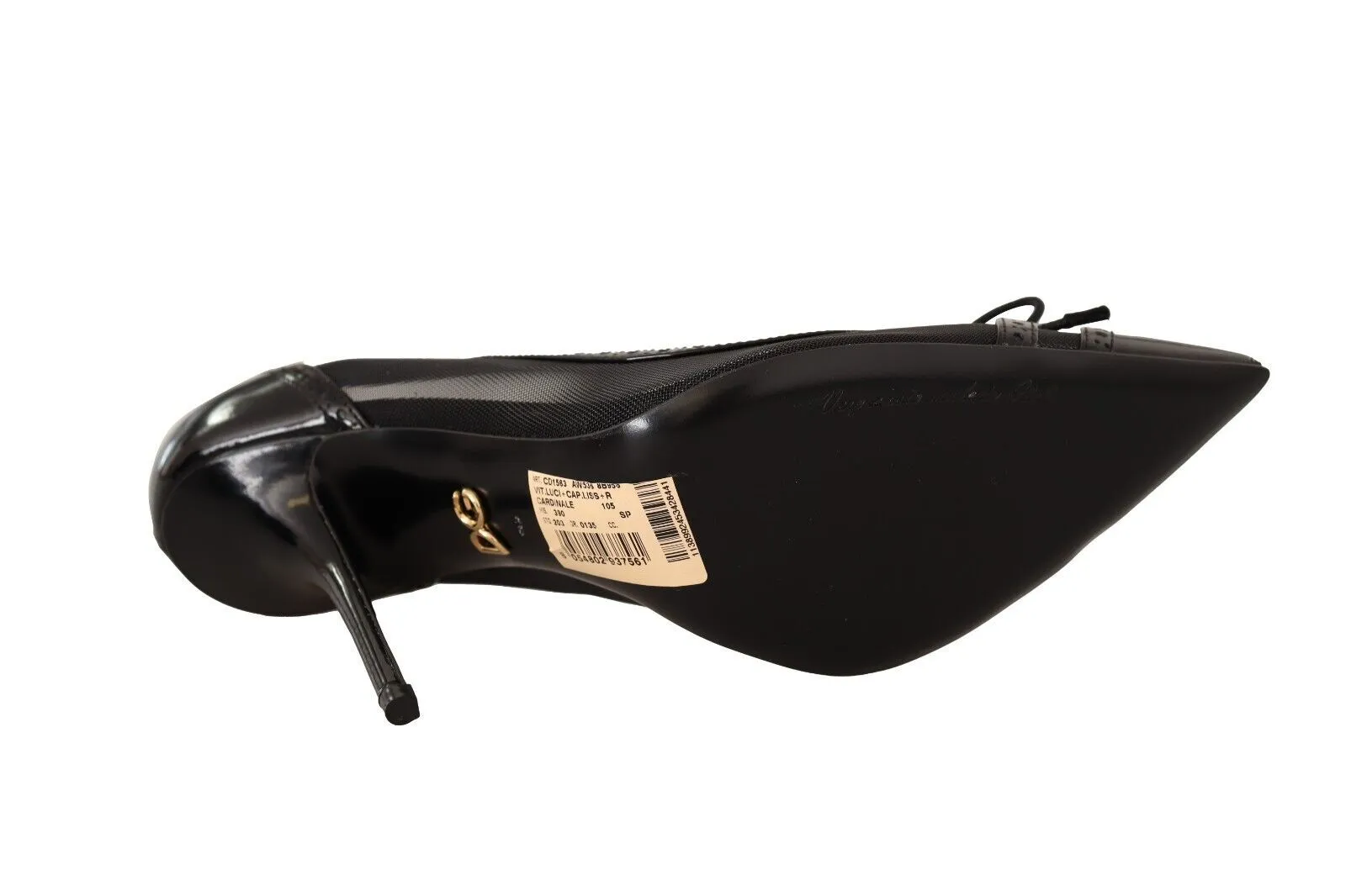 Dolce & Gabbana Patent Leather Bow Pumps Black LA9651