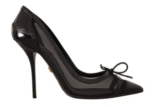 Dolce & Gabbana Patent Leather Bow Pumps Black LA9651