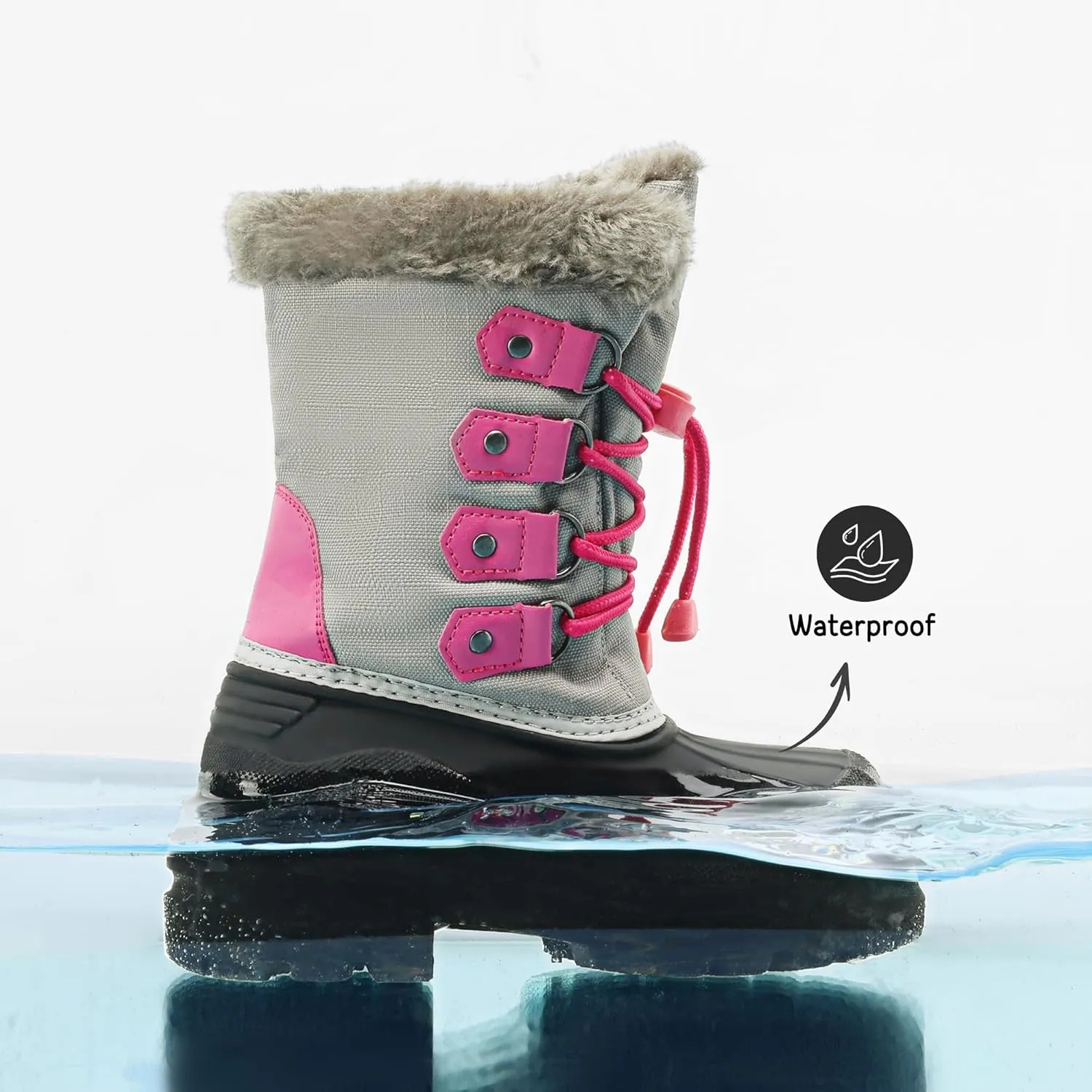 DREAM PAIRS Boys & Girls Waterproof Winter Snow Boots for Little Kid/Big Kid