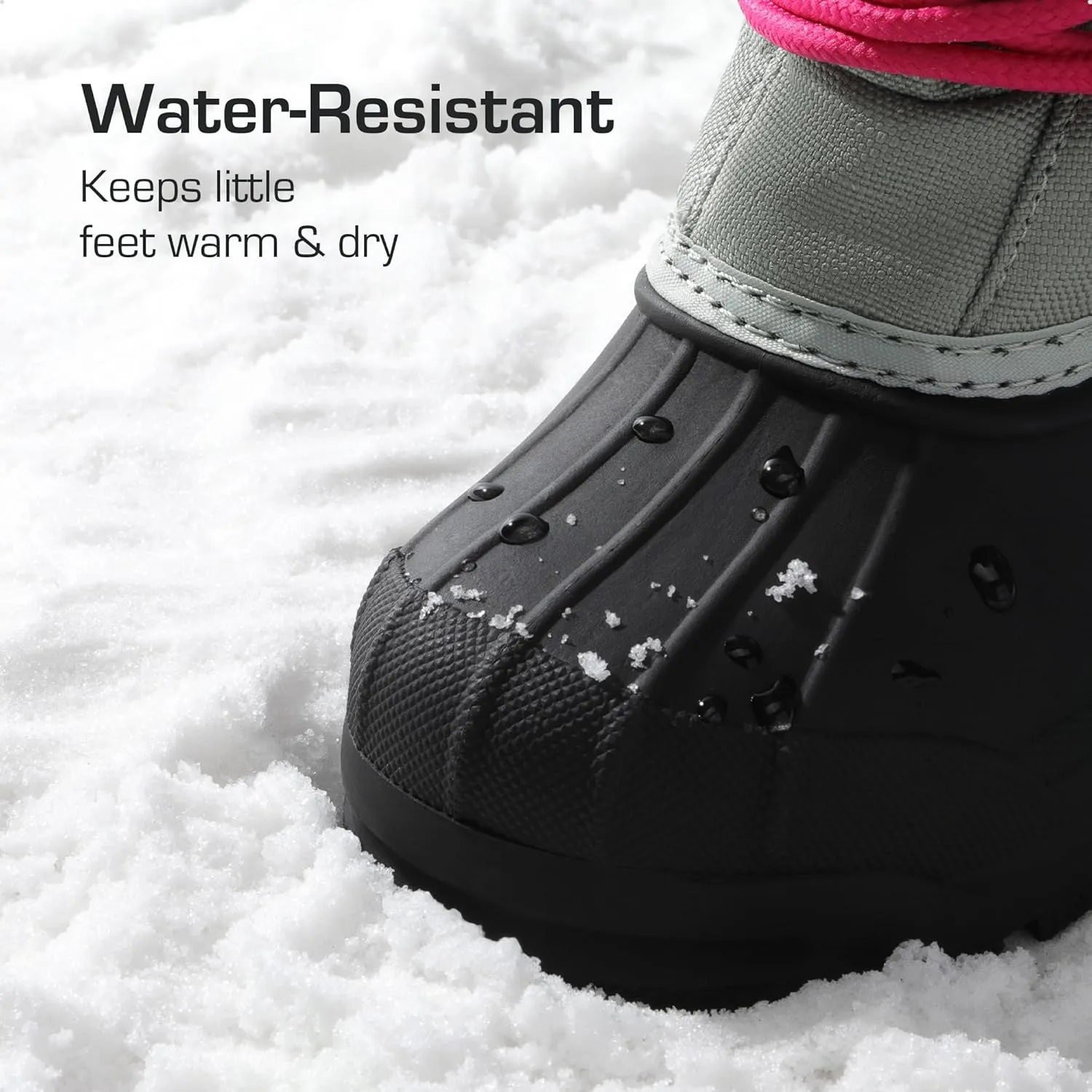 DREAM PAIRS Boys & Girls Waterproof Winter Snow Boots for Little Kid/Big Kid