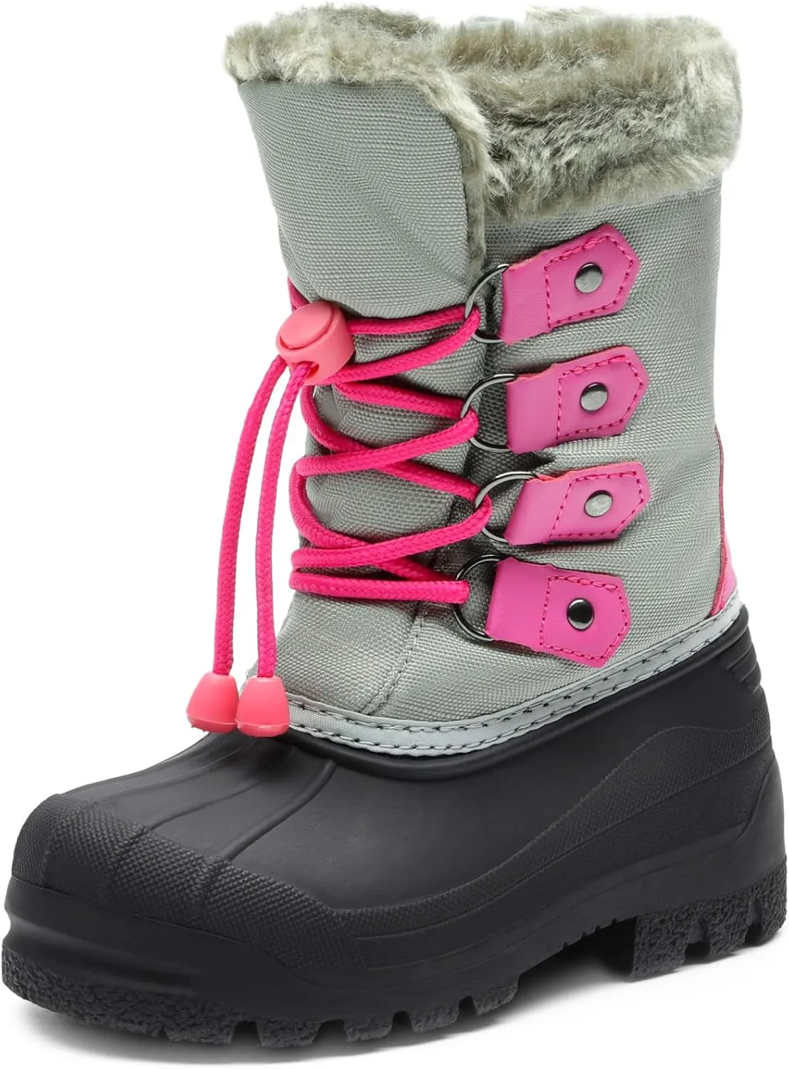 DREAM PAIRS Boys & Girls Waterproof Winter Snow Boots for Little Kid/Big Kid