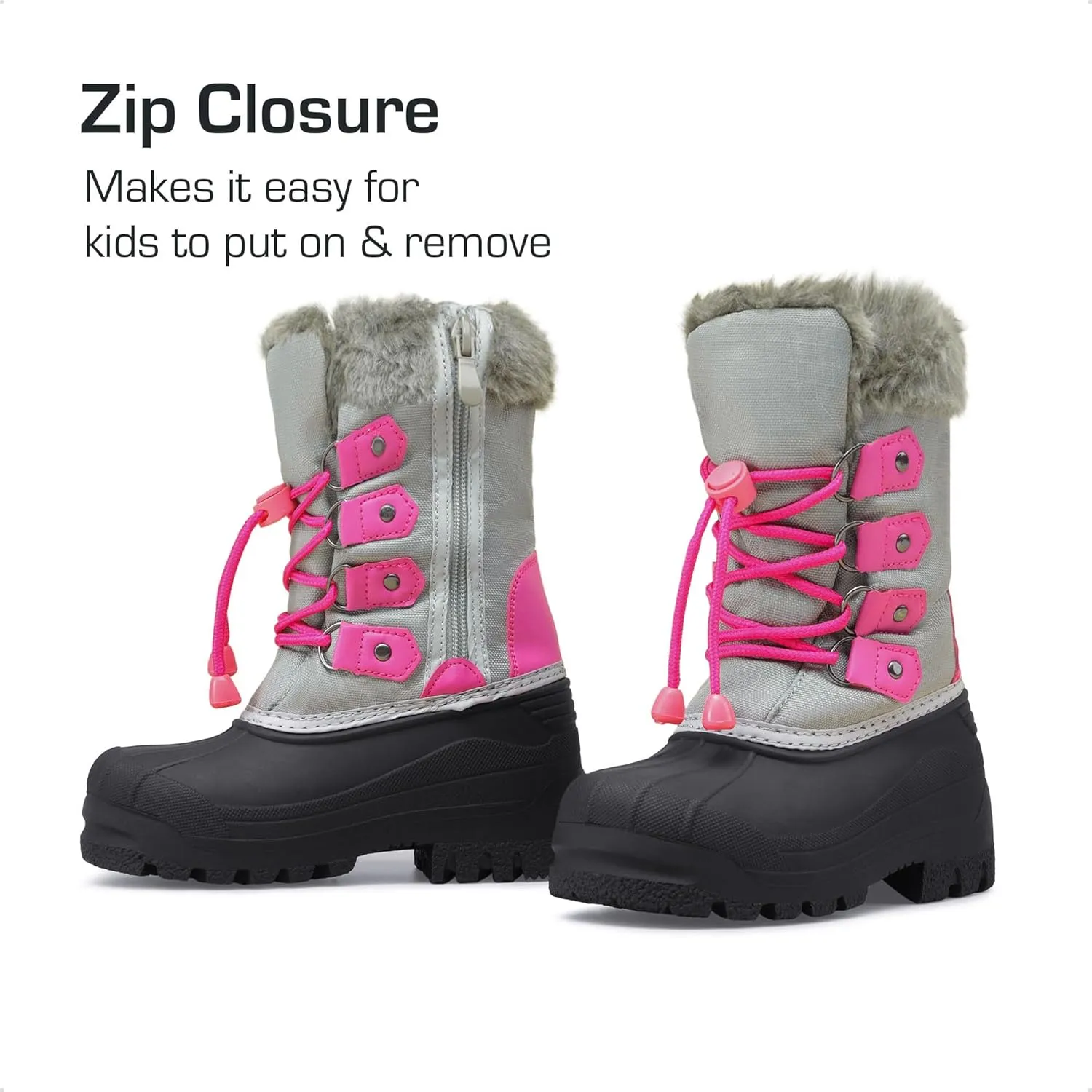 DREAM PAIRS Boys & Girls Waterproof Winter Snow Boots for Little Kid/Big Kid