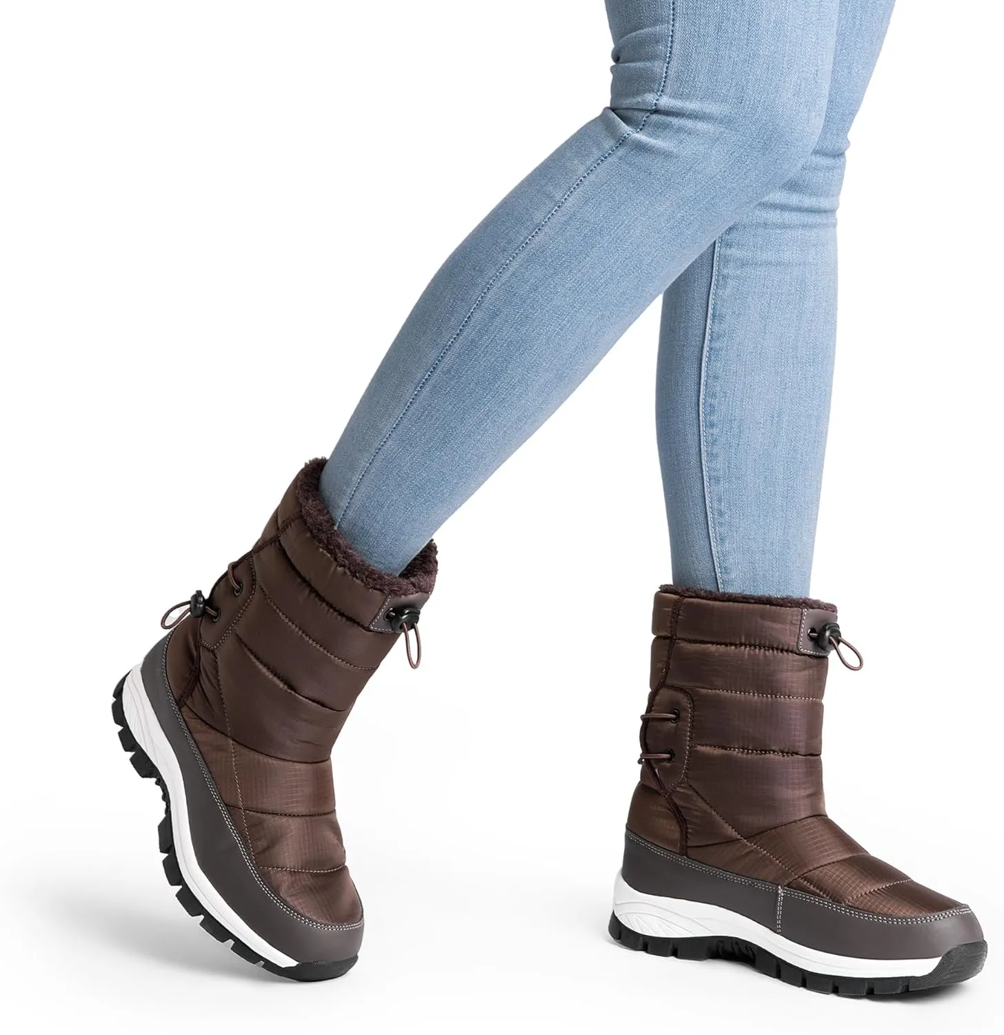 DREAM PAIRS Women's Winter Snow Boots Waterproof Lightweight Warm Fashion Janara Mid Calf Boot