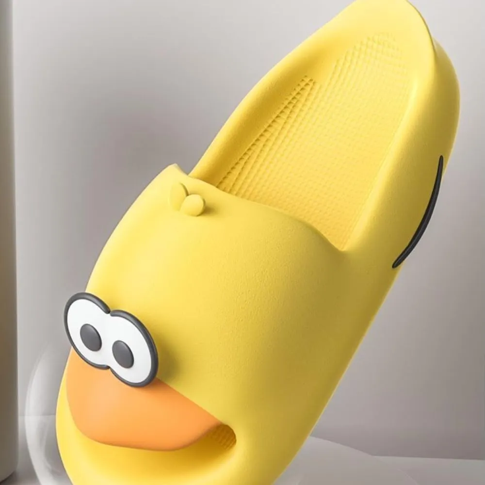 Duck Bathroom Slippers - Cartoon Female Indoor Home Non-slip Soft Bottom Cute Thick Bottom Step on Shit Slippers