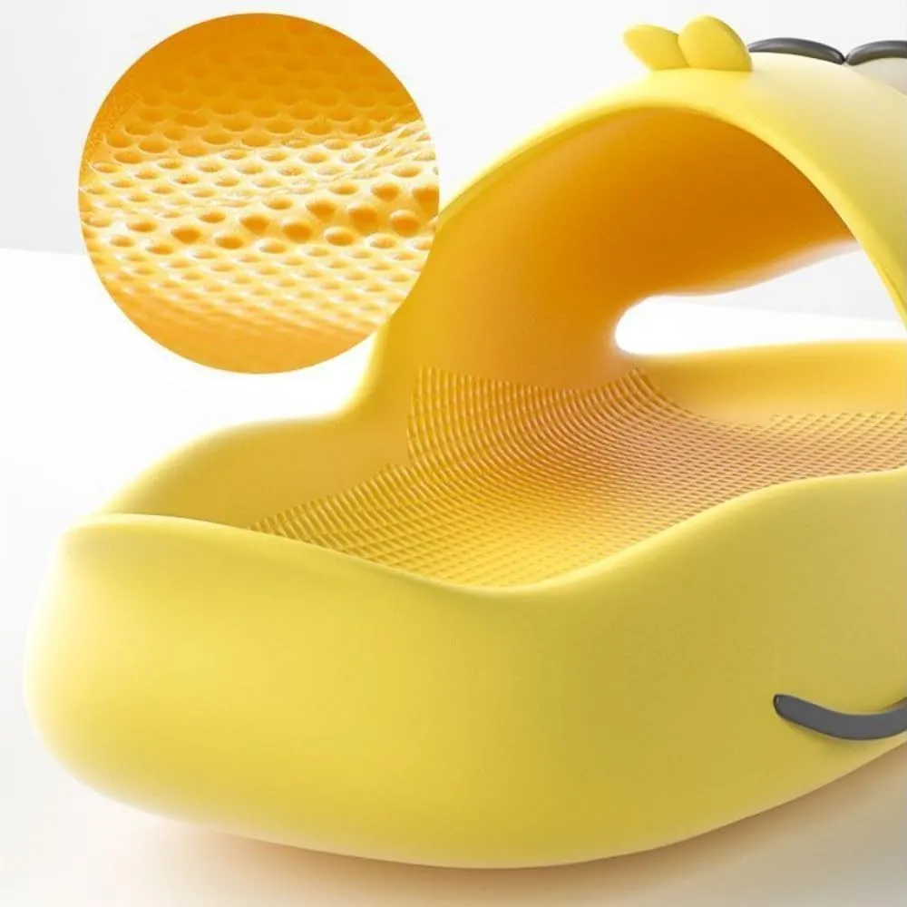 Duck Bathroom Slippers - Cartoon Female Indoor Home Non-slip Soft Bottom Cute Thick Bottom Step on Shit Slippers