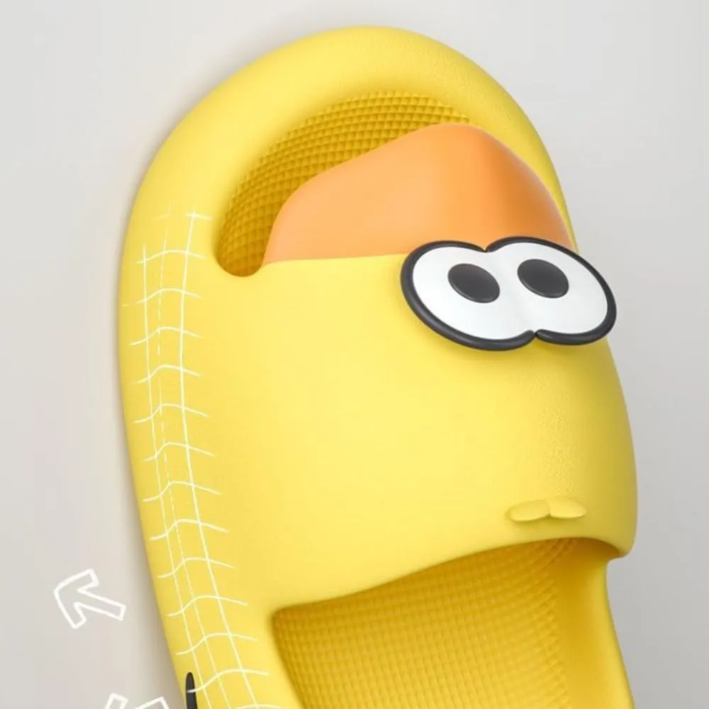 Duck Bathroom Slippers - Cartoon Female Indoor Home Non-slip Soft Bottom Cute Thick Bottom Step on Shit Slippers