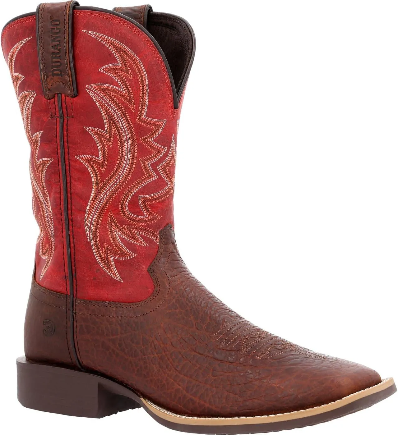 Durango® Shyloh Western Boot, Mahogany And Dynamite Red, Size 11.5(W)