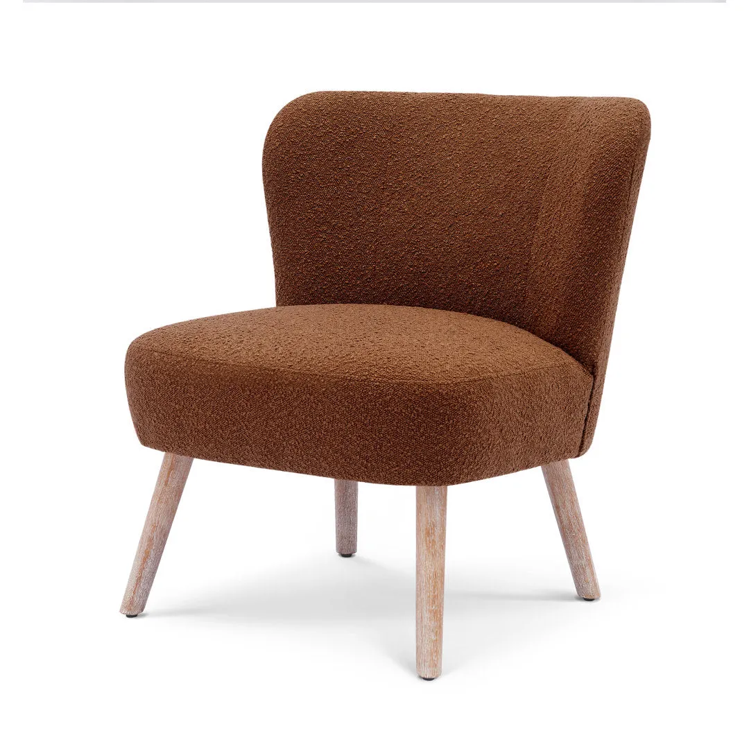 Edison 25.5'' Wide Slipper Chair Willa Arlo™ Interiors Fabric: Rust Orange Polyester Blend