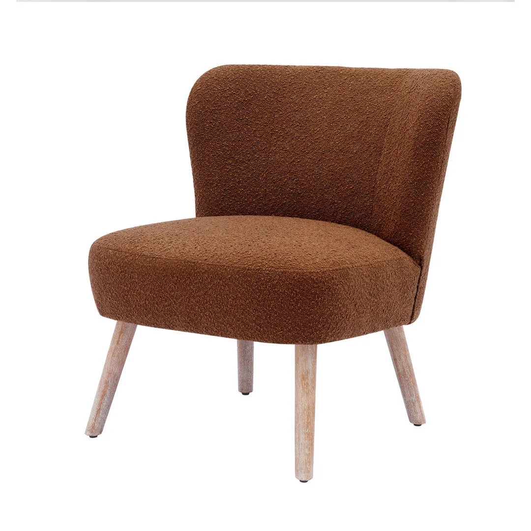 Edison 25.5'' Wide Slipper Chair Willa Arlo™ Interiors Fabric: Rust Orange Polyester Blend