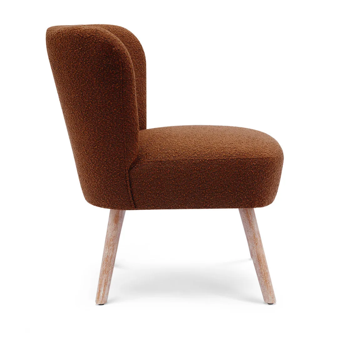 Edison 25.5'' Wide Slipper Chair Willa Arlo™ Interiors Fabric: Rust Orange Polyester Blend