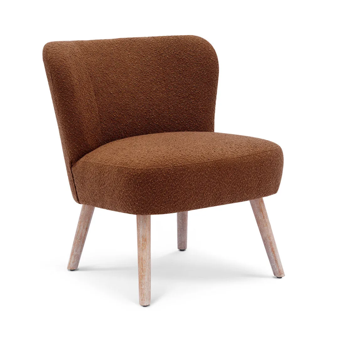 Edison 25.5'' Wide Slipper Chair Willa Arlo™ Interiors Fabric: Rust Orange Polyester Blend