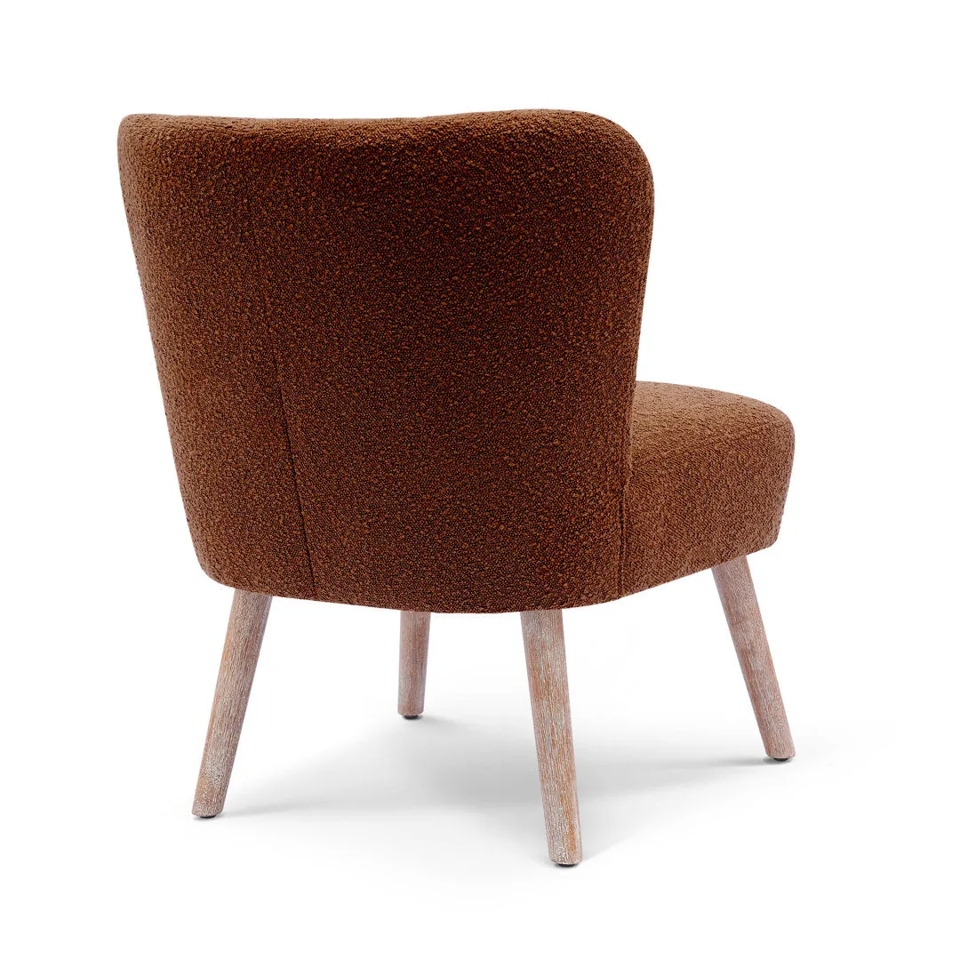 Edison 25.5'' Wide Slipper Chair Willa Arlo™ Interiors Fabric: Rust Orange Polyester Blend