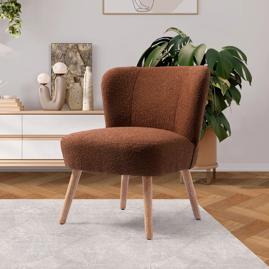 Edison 25.5'' Wide Slipper Chair Willa Arlo™ Interiors Fabric: Rust Orange Polyester Blend