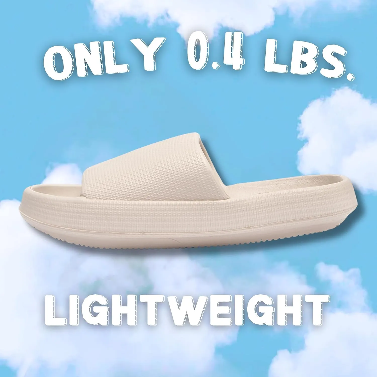 EVA Sandals for Women & Men, Unisex Slides Sandals, Lightweight House Slippers, Thick Sole Indoor & Bathroom Shoes