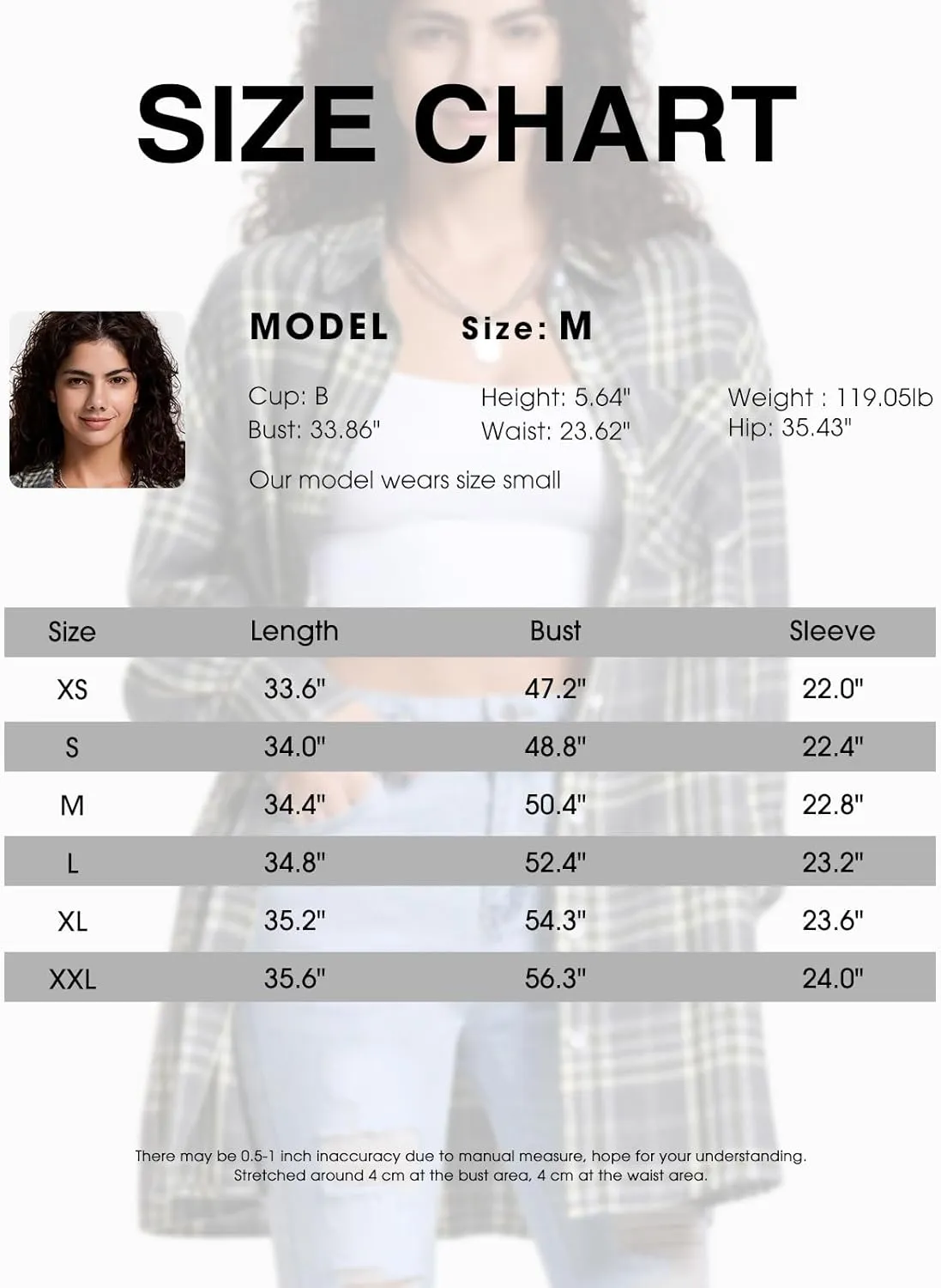 EXLURA Womens Plaid Flannel Shacket Long Sleeve Button Down Shirts Long Jackets Oversized Spring Fashion Outfits 2025 Clothes