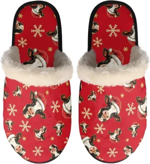 Fall Fuzzy Slippers for Man Anti-Skid Slippers for Women Indoor Fluffy Ultra Soft House Slippers for Autumn Winter