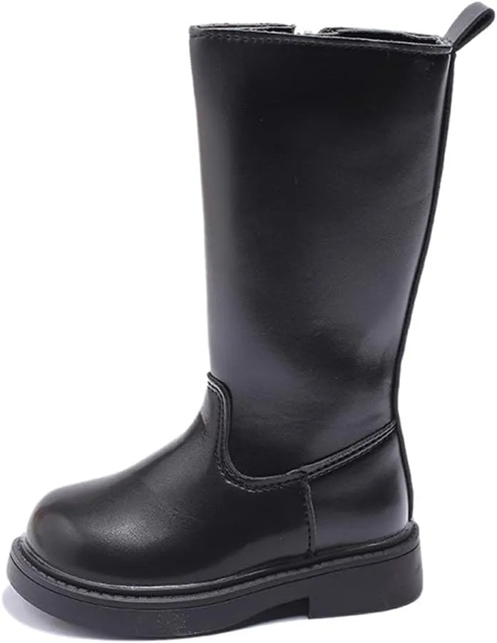 Fall Winter Girls Knee High Motorcycle Riding Boots (Toddler, Little Kids)