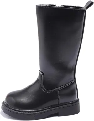 Fall Winter Girls Knee High Motorcycle Riding Boots (Toddler, Little Kids)