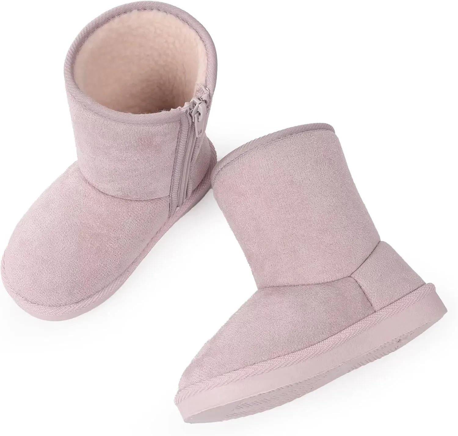 FANTURE Toddler Snow Boots for Girls Boys Winter Warm Fur Lined Kids Non Slip Outdoor Shoes (Toddler/Little Kid)